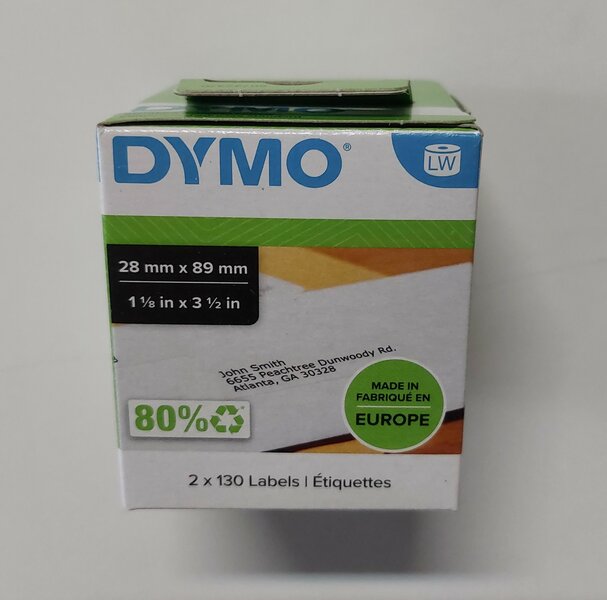 Dymo smal adres etiket S0722370